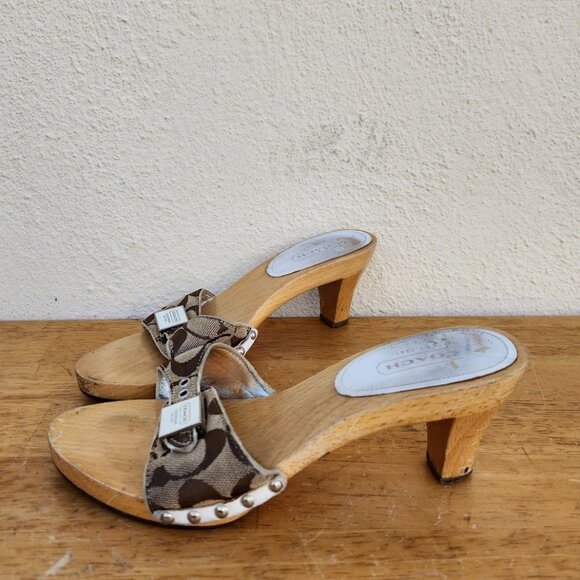 Y2K Coach Monogram Juliet Kitten Heels - Picture 2 of 12